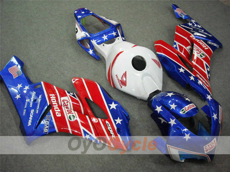 Verkleidungssatz für 04-05 CBR1000RR - Rot, Blau - Castrol #OYO87900551 Zweitbild