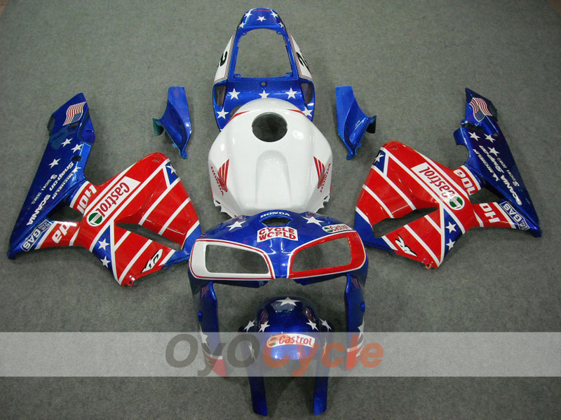 Einspritz-Verkleidungssatz für CBR600RR 05-06 - Rot, Blau - Castrol #OYO87900234 Hauptbild