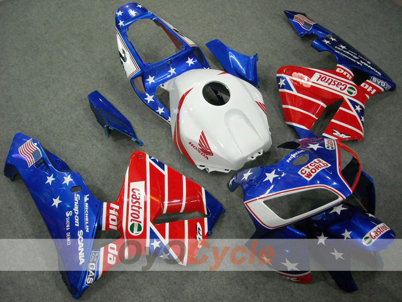 Einspritz-Verkleidungssatz für CBR600RR 05-06 - Rot, Blau - Castrol #OYO87900234 Zweitbild