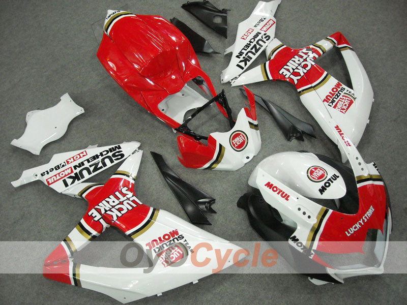 Verkleidungssatz für Einspritzmodelle 08-10 GSX R750 - Rot, Weiß - Lucky Strike #OYO87901451 Hauptbild