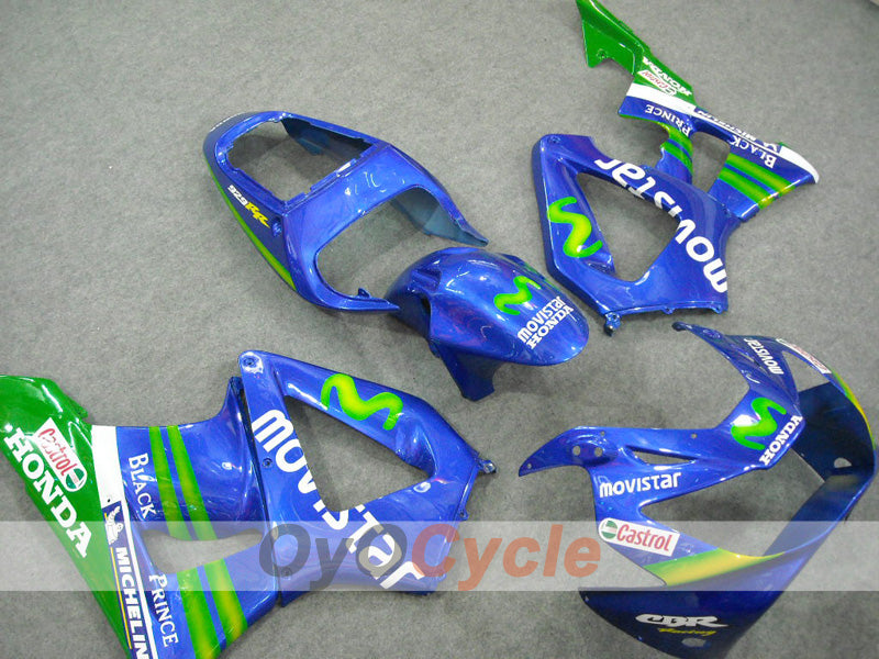 Einspritzverkleidungs-Kit für 02-03 CBR900RR 954 - Grün, Blau - Movistar #OYO87902839 Hauptbild