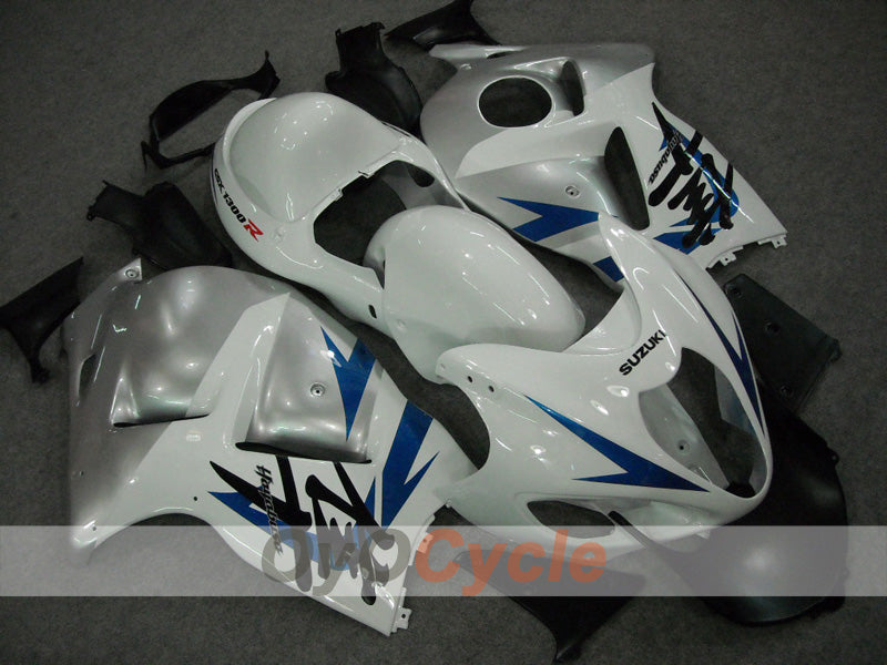Einspritz-Verkleidungssatz für 99-07 GSXR1300 Hayabusa - Weiß, Silber - Werksstil #OYO87902881 Hauptbild