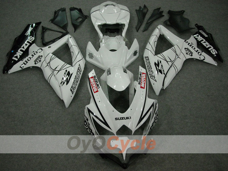 Einspritzverkleidungs-Kit für 08-10 GSX R750 - Weiß, Schwarz - Corona #OYO87901157 Zweitbild