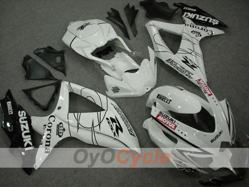 Einspritzverkleidungs-Kit für 08-10 GSX R750 - Weiß, Schwarz - Corona #OYO87901157 Hauptbild
