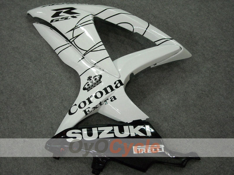 Einspritzverkleidungs-Kit für 08-10 GSX R750 - Weiß, Schwarz - Corona #OYO87901157