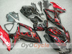 Einspritzverkleidungssatz für 08-10 GSX R600 - Rot, Schwarz - Flamme #OYO87901626