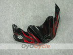 Einspritzverkleidungssatz für 08-10 GSX R600 - Rot, Schwarz - Flamme #OYO87901626