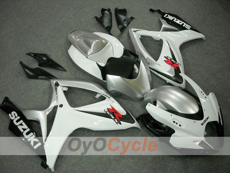 Verkleidungssatz für 06-07 GSX R600 - Weiß, Silber - Werksdesign #OYO87901534 Zweitbild