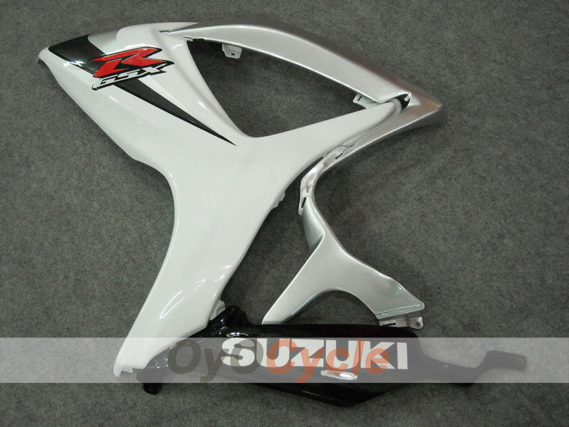 Einspritz-Verkleidungssatz für 06-07 GSX R600 - Weiß, Silber - Werksstil #OYO87902877