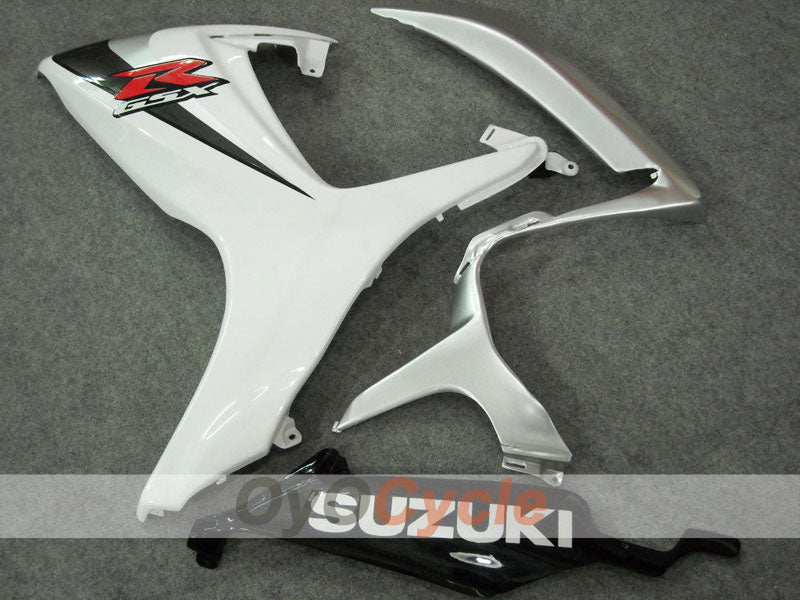 Verkleidungssatz für 06-07 GSX R600 - Weiß, Silber - Werksdesign #OYO87901534
