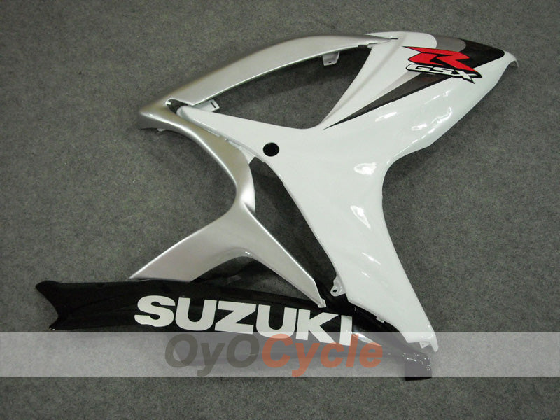 Einspritz-Verkleidungssatz für 06-07 GSX R600 - Weiß, Silber - Werksstil #OYO87902877