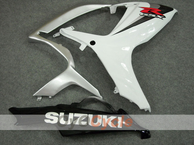 Verkleidungssatz für 06-07 GSX R600 - Weiß, Silber - Werksdesign #OYO87901534