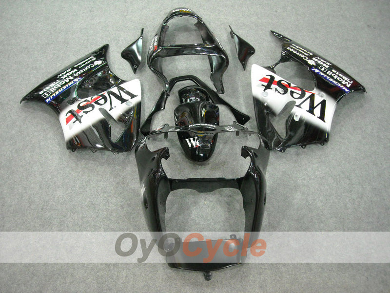 Verkleidungssatz für 02-03 NINJA ZX-9R - Weiß, Schwarz - West #OYO87903055 Zweitbild
