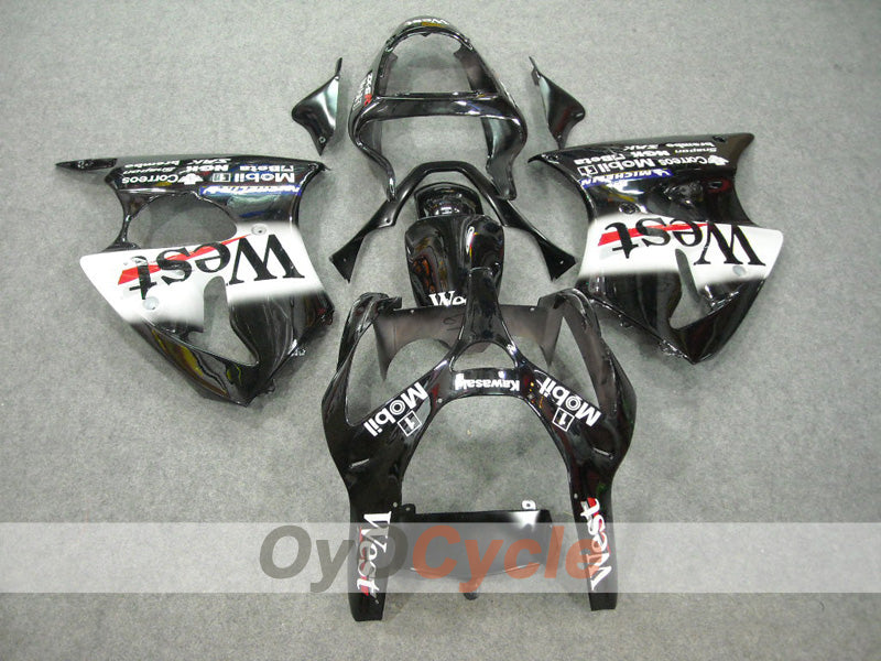 Verkleidungssatz für 02-03 NINJA ZX-9R - Weiß, Schwarz - West #OYO87903055