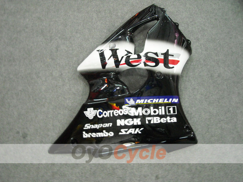 Verkleidungssatz für 02-03 NINJA ZX-9R - Weiß, Schwarz - West #OYO87903055