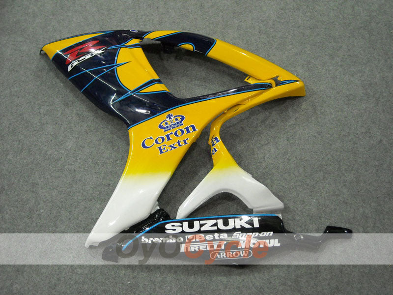 Einspritz-Verkleidungssatz für GSX R600 06-07 - Gelb, Schwarz - Corona, MOTUL #OYO87901430