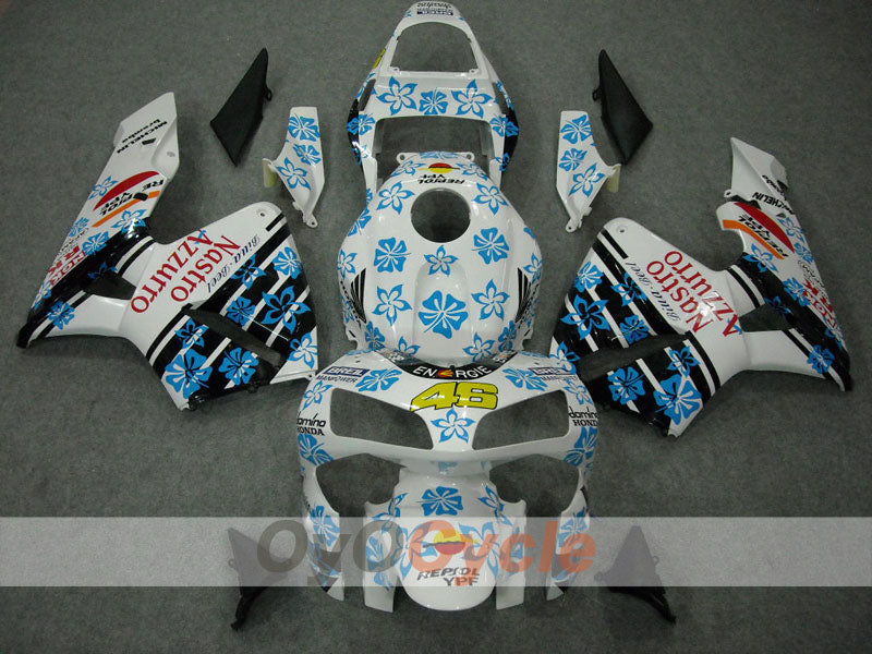 Einspritzverkleidungssatz für 03-04 CBR600RR - Weiß, Schwarz - Nastro Azzurro #OYO87902539 Hauptbild