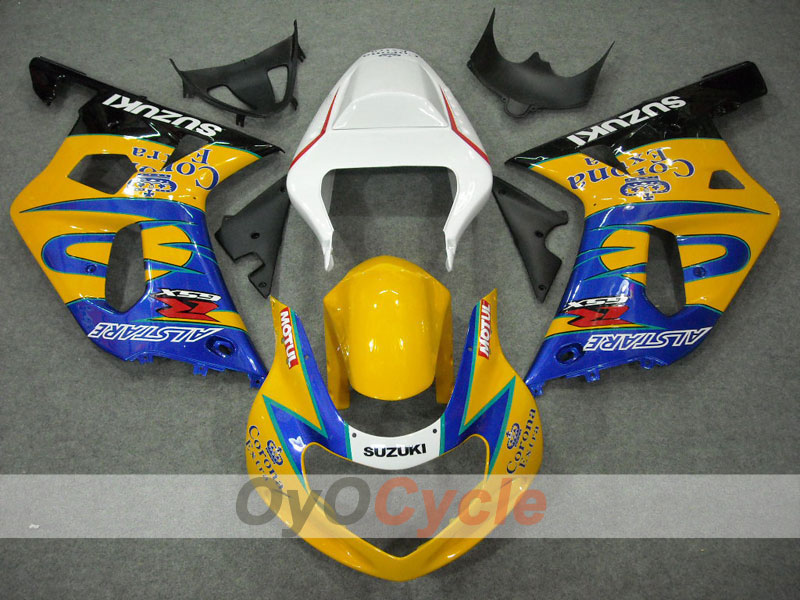 Verkleidungssatz für Einspritzmodelle 01-03 GSX R600 - Gelb, Blau - Corona, MOTUL #OYO87901031 Zweitbild