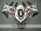Verkleidungssatz für 05-06 NINJA ZX-6R - Rot, Silber - Flamme #OYO87901864