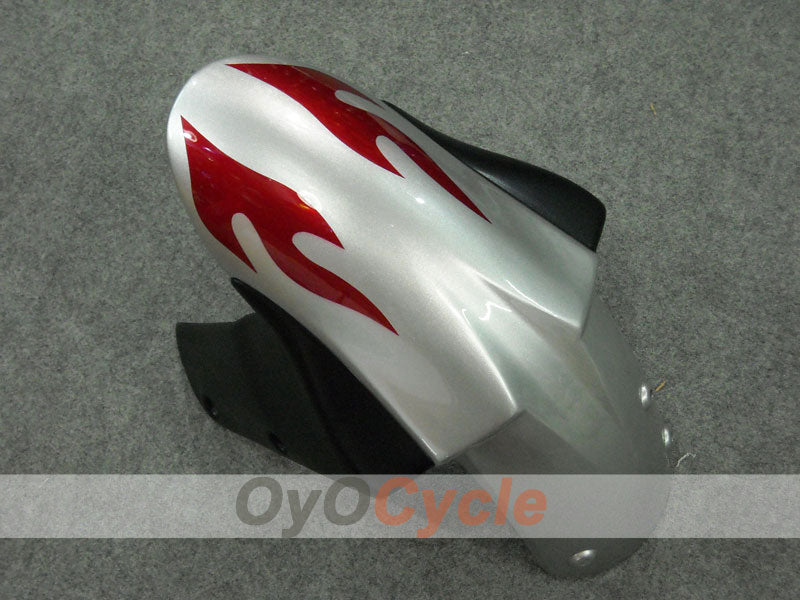 Verkleidungssatz für 05-06 NINJA ZX-6R - Rot, Silber - Flamme #OYO87901864