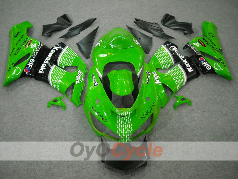 Spritzguss-Verkleidungssatz für 05-06 NINJA ZX-6R - Grün, Schwarz - Nakano #OYO87901885 Zweitbild
