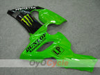 Verkleidungssatz für Einspritzmodelle 05-06 NINJA ZX-6R - Grün, Schwarz - Monster #OYO87901873