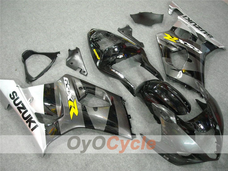 Spritzverkleidungssatz für 03-04 GSX R1000 - Schwarz, Silber - Werksstil #OYO87901846 Hauptbild