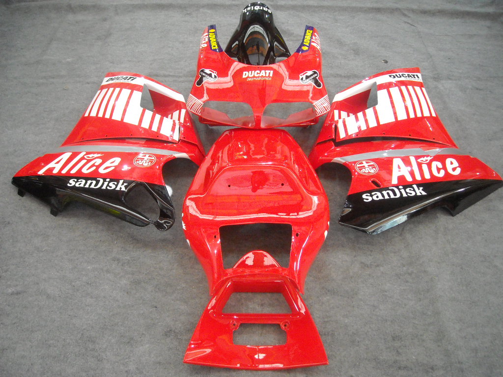 Spritzguss-Verkleidungssatz für 94-02 Ducati 748 - Rot, Schwarz - Alice #OYO87902029 Zweitbild