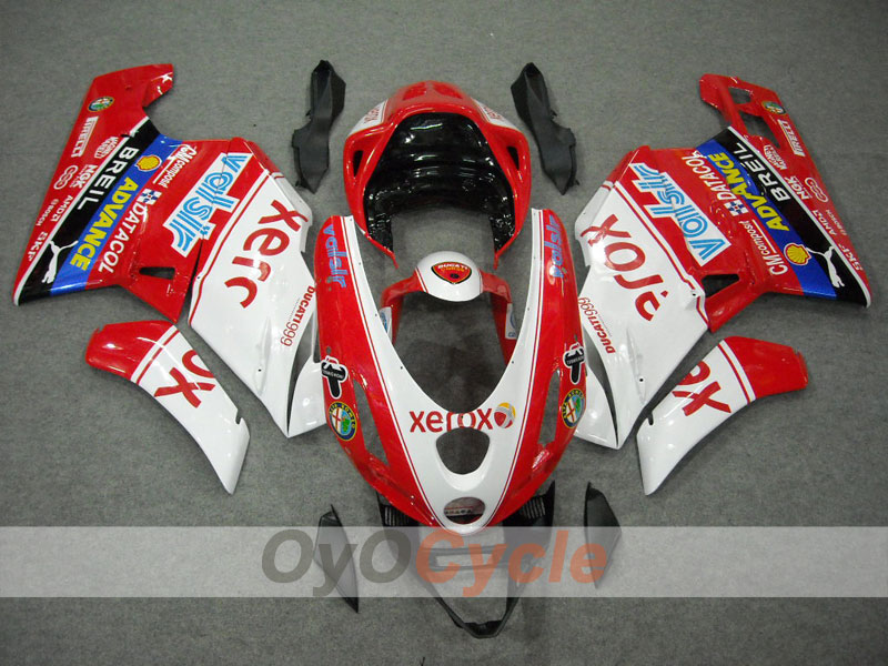 Einspritz-Verkleidungssatz für 03-04 Ducati 749 - Rot, Weiß - Xerox #OYO87902136 Zweitbild
