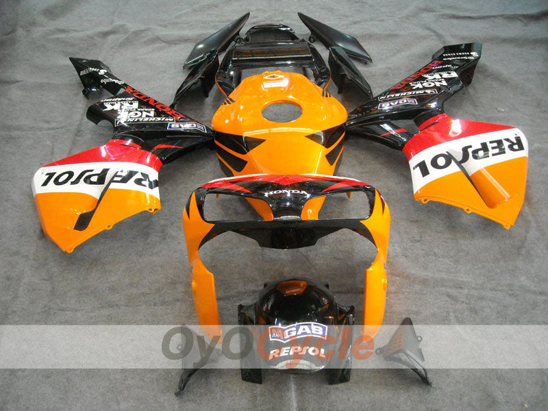 Verkleidungssatz für Einspritzmodelle 03-04 CBR600RR - Gelb, Schwarz - Repsol #OYO87902577 Zweitbild