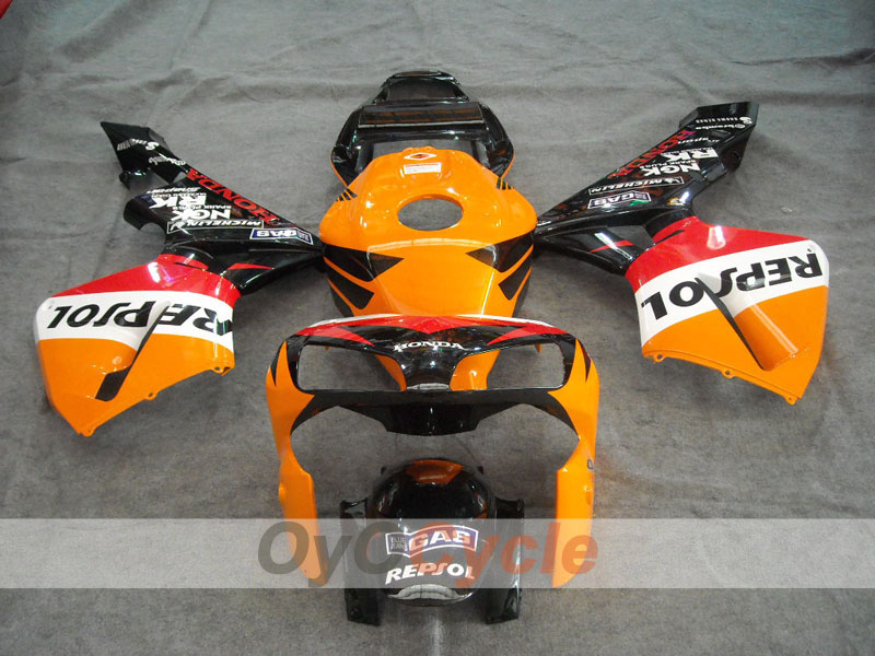 Verkleidungssatz für Einspritzmodelle 03-04 CBR600RR - Gelb, Schwarz - Repsol #OYO87902577 Hauptbild