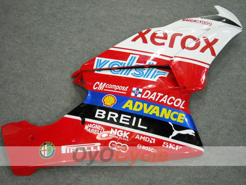 Einspritz-Verkleidungssatz für 03-04 Ducati 749 - Rot, Weiß - Xerox #OYO87902136