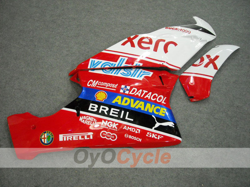 Einspritz-Verkleidungssatz für 03-04 Ducati 749 - Rot, Weiß - Xerox #OYO87902136