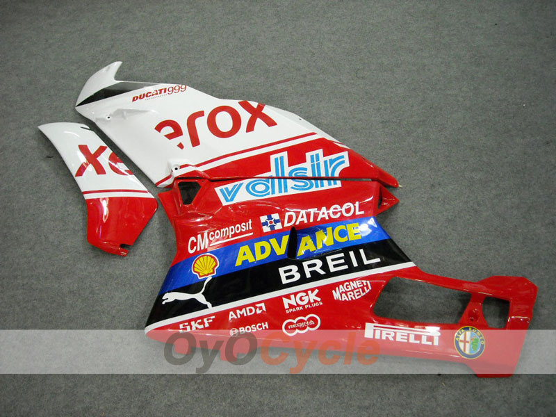Einspritz-Verkleidungssatz für 03-04 Ducati 749 - Rot, Weiß - Xerox #OYO87902136