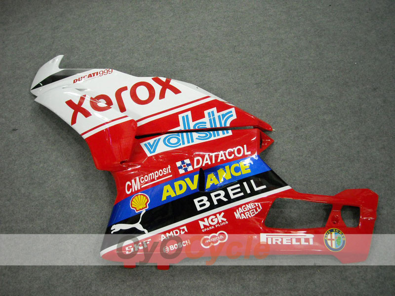 Einspritz-Verkleidungssatz für 03-04 Ducati 749 - Rot, Weiß - Xerox #OYO87902136