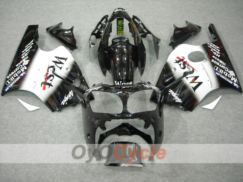 Verkleidungssatz für Einspritzmodelle 00-01 NINJA ZX-12R - Weiß, Schwarz - West #OYO87903078