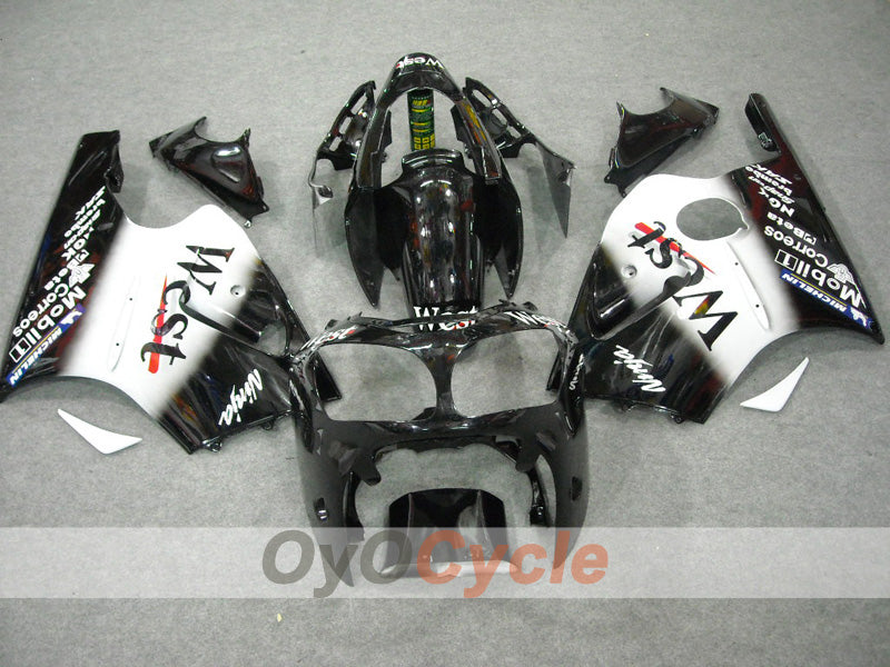 Verkleidungssatz für Einspritzmodelle 00-01 NINJA ZX-12R - Weiß, Schwarz - West #OYO87903078 Zweitbild