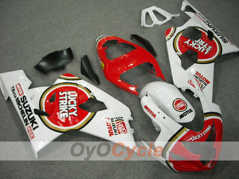 Einspritz-Verkleidungskit für 04-05 GSX R750 - Rot, Weiß - Lucky Strike #OYO87901258 Hauptbild