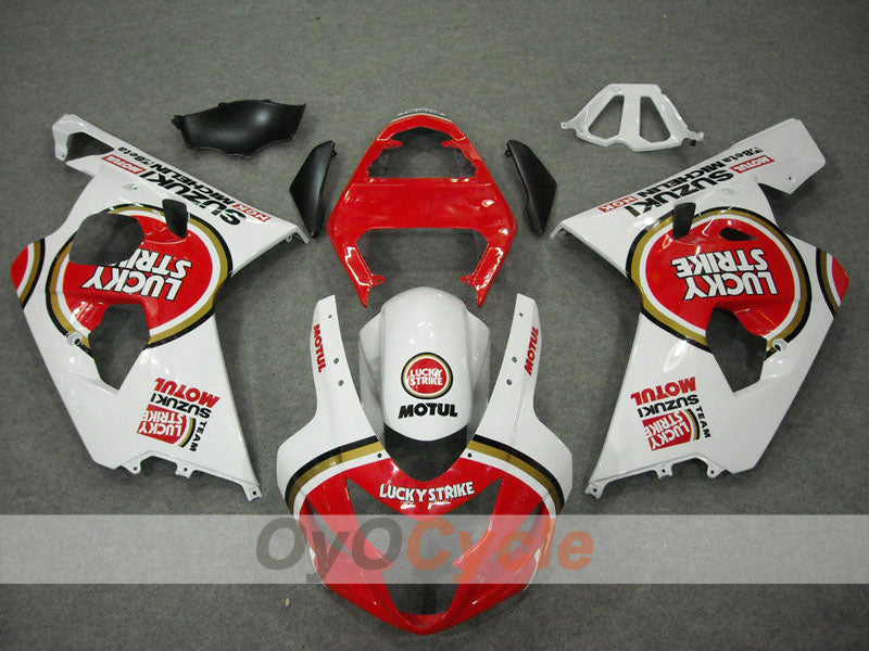 Einspritz-Verkleidungssatz für 04-05 GSXR600 - Rot, Weiß - Lucky Strike, MICHELIN, MOTUL #OYO87901199 Hauptbild
