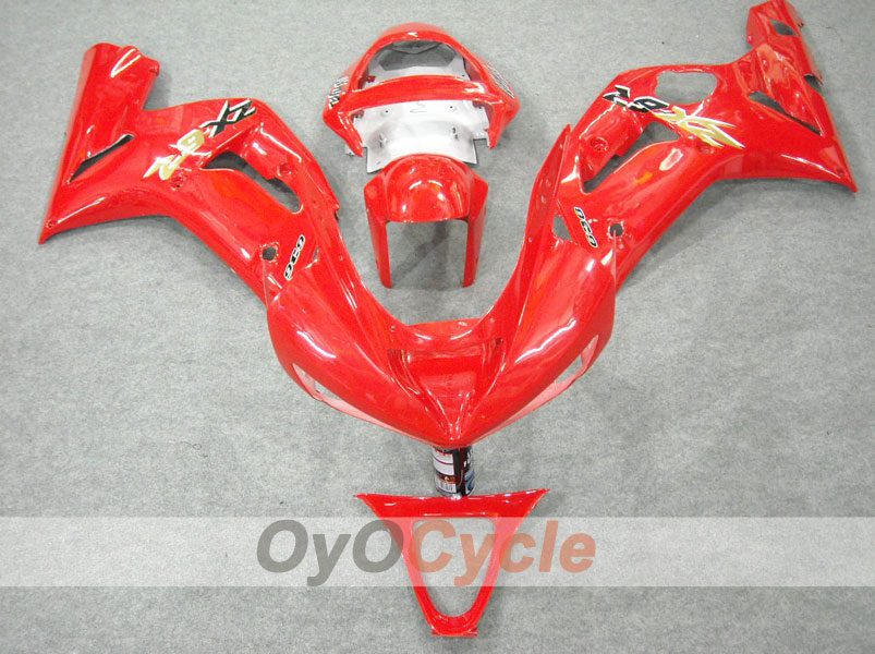 Spritzguss-Verkleidungssatz für NINJA ZX-6R 03-04 - Rot - Werksstil #OYO87901765