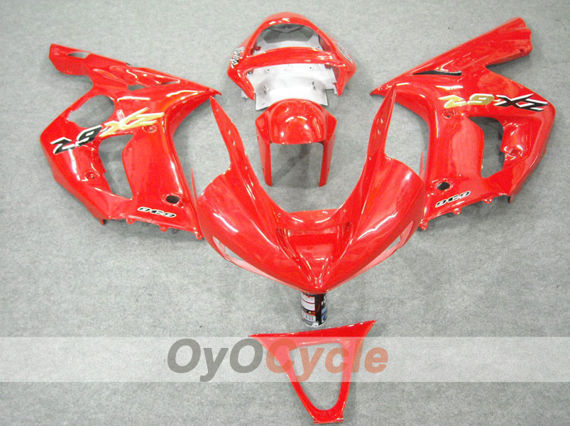 Spritzguss-Verkleidungssatz für NINJA ZX-6R 03-04 - Rot - Werksstil #OYO87901765