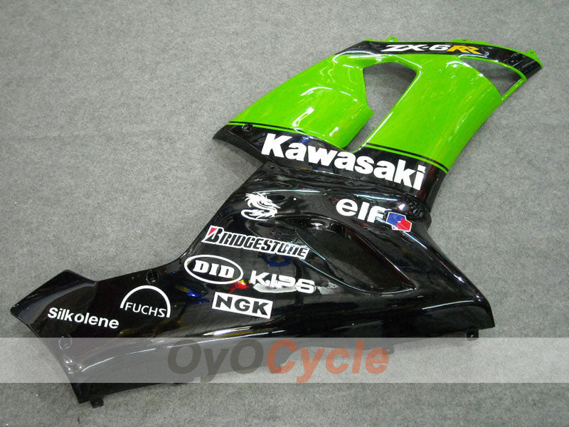 Spritzguss-Verkleidungssatz für 05-06 NINJA ZX-6R - Grün, Schwarz - Nakano #OYO87901887