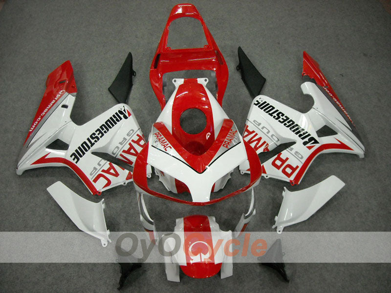 Verkleidungssatz für Einspritzmodelle 03-04 CBR600RR - Rot, Weiß - PRAMAC #OYO87902565 Zweitbild