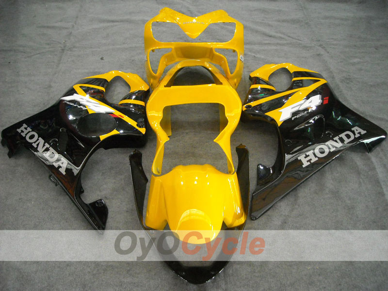 Einspritz-Verkleidungssatz für 01-03 CBR600F4i - Gelb, Schwarz - Werksdesign #OYO87900147