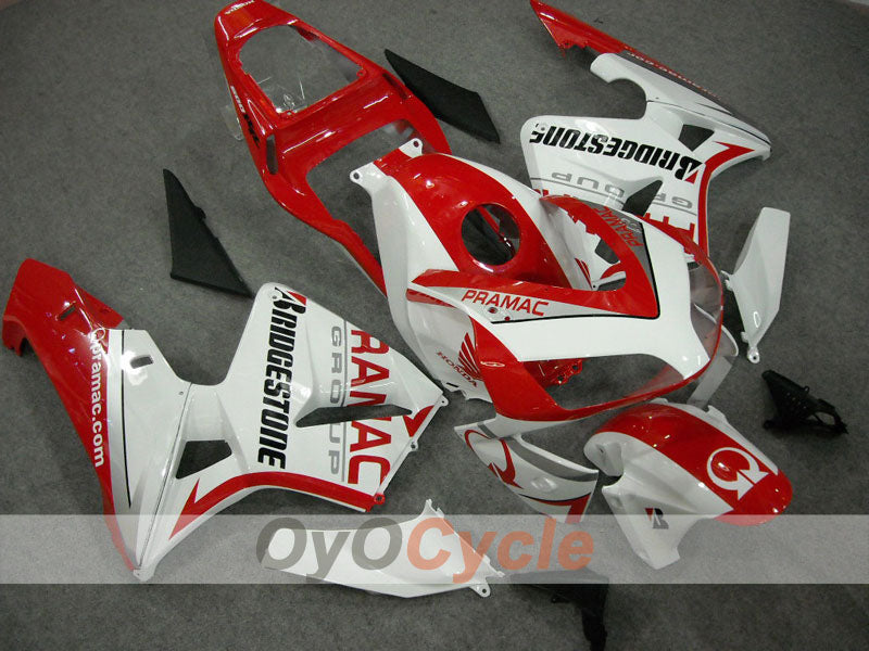 Verkleidungssatz für Einspritzmodelle 03-04 CBR600RR - Rot, Weiß - PRAMAC #OYO87902565 Hauptbild