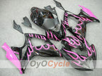 Verkleidungssatz für Einspritzanlage für 06-07 GSX R600 - Schwarz, Pink - Flamme #OYO87901493