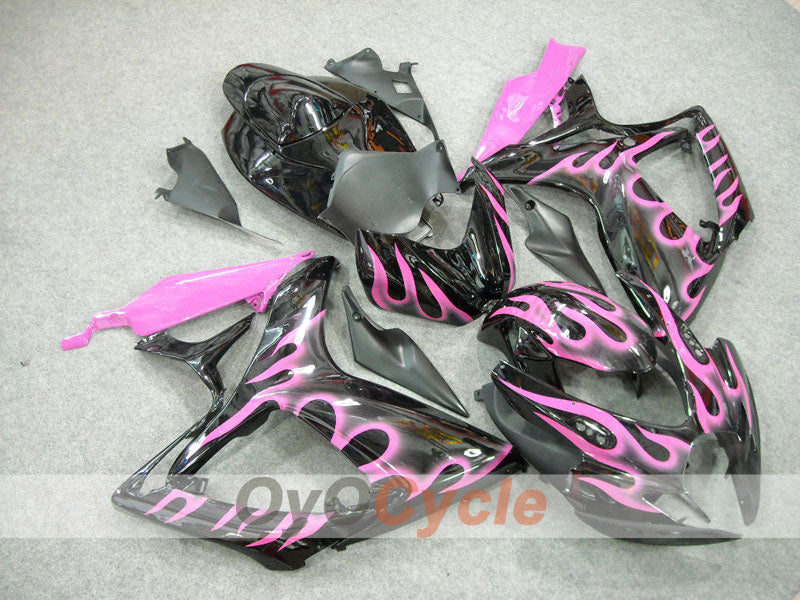 Einspritz-Verkleidungssatz für GSX R750 06-07 - Schwarz, Pink - Flamme #OYO87901287 Hauptbild