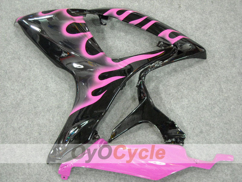 Verkleidungssatz für Einspritzanlage für 06-07 GSX R600 - Schwarz, Pink - Flamme #OYO87901493