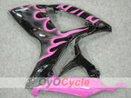 Verkleidungssatz für Einspritzanlage für 06-07 GSX R600 - Schwarz, Pink - Flamme #OYO87901493