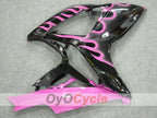 Verkleidungssatz für Einspritzanlage für 06-07 GSX R600 - Schwarz, Pink - Flamme #OYO87901493